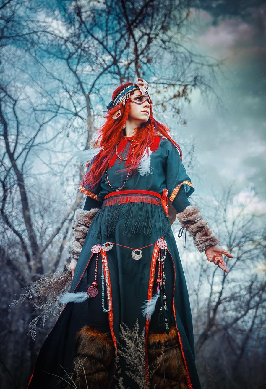 Girls in Slavic costumes underwear in Zibo