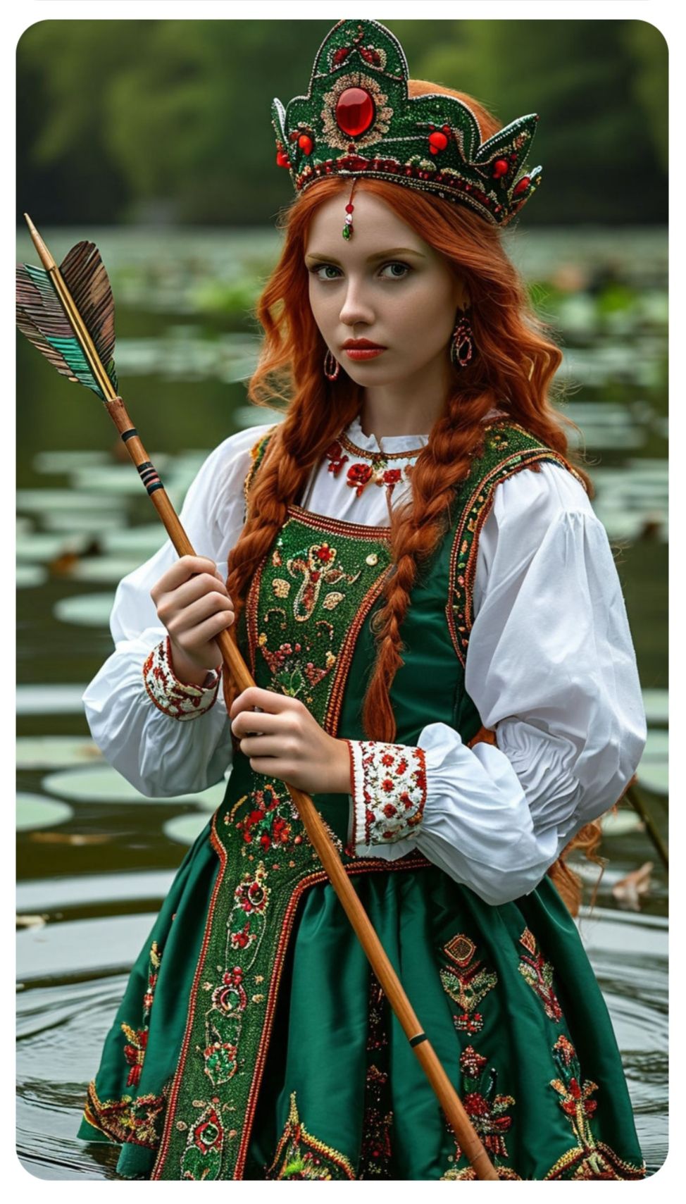 Nude girl Girls in Slavic costumes in Zibo